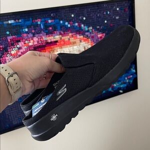 Skechers Men's Black Slip-On Loafers